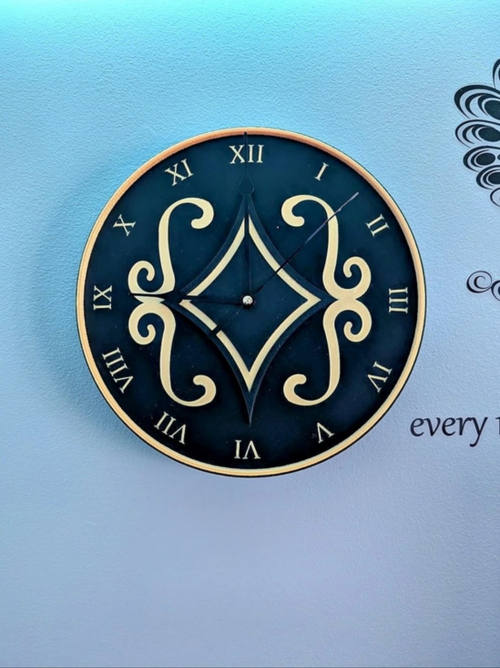 Black & Gold Wall Clock